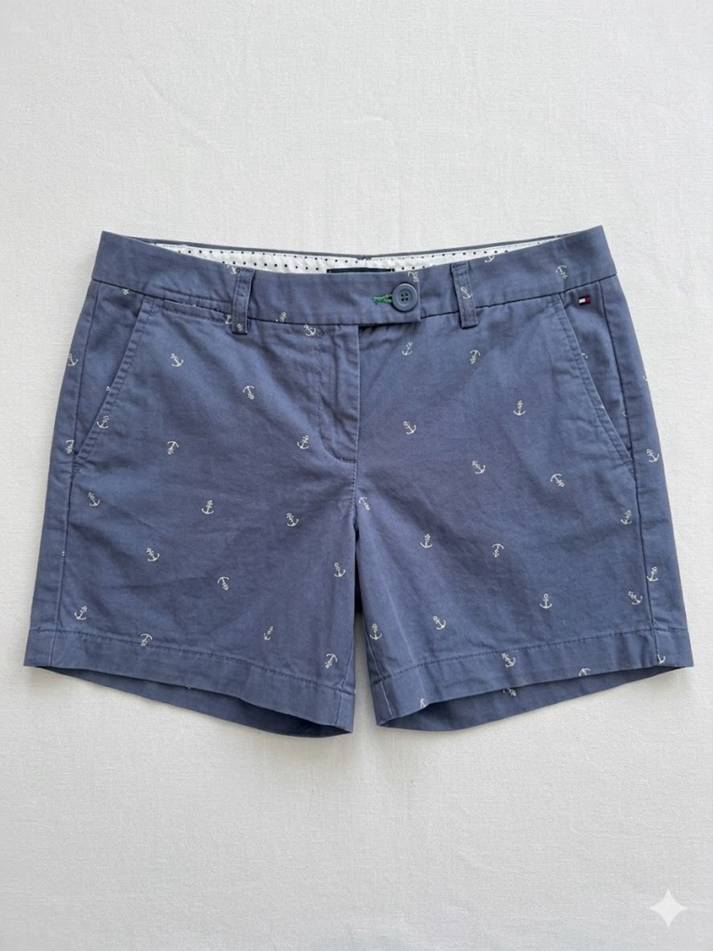 Tommy Hilfiger Blue Anchor Print Shorts Size 6